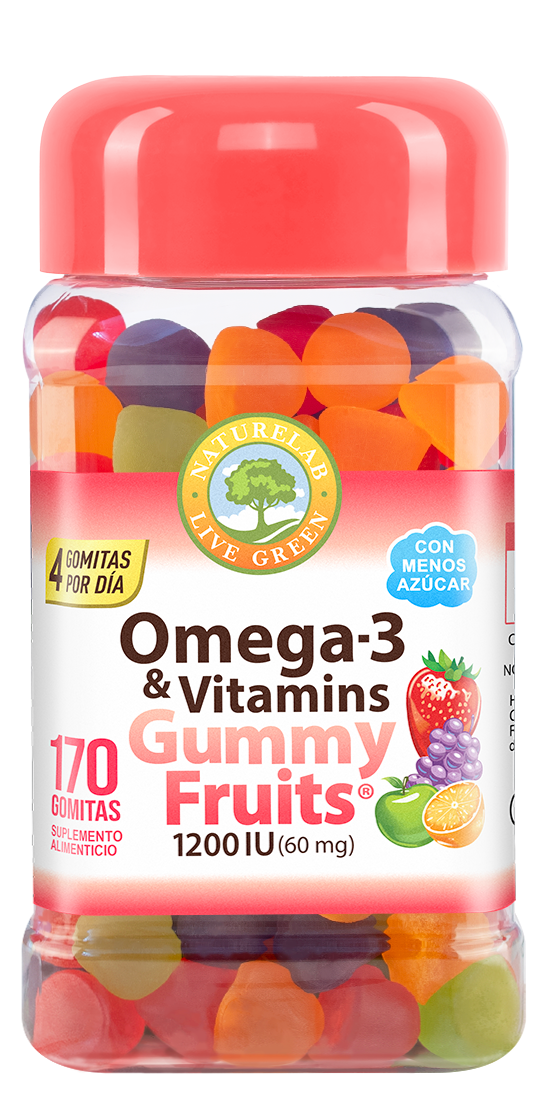 Omega-3 & Vitaminas Gummy Fruits® Naturelab® 170 Gomitas