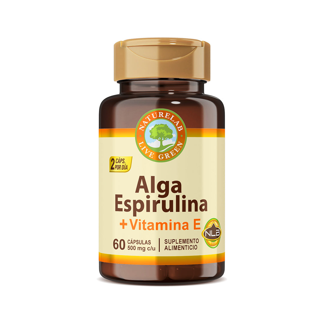 Alga Espirulina + Vitamina E Naturelab® 60 Cápsulas