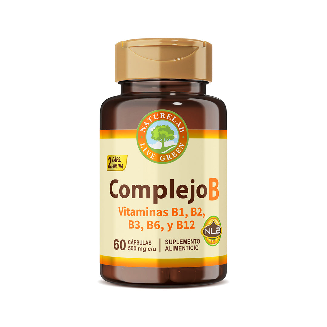 Complejo B Vitaminas B1, B2, B3, B6 Y B12 Naturelab® 60 Cápsulas