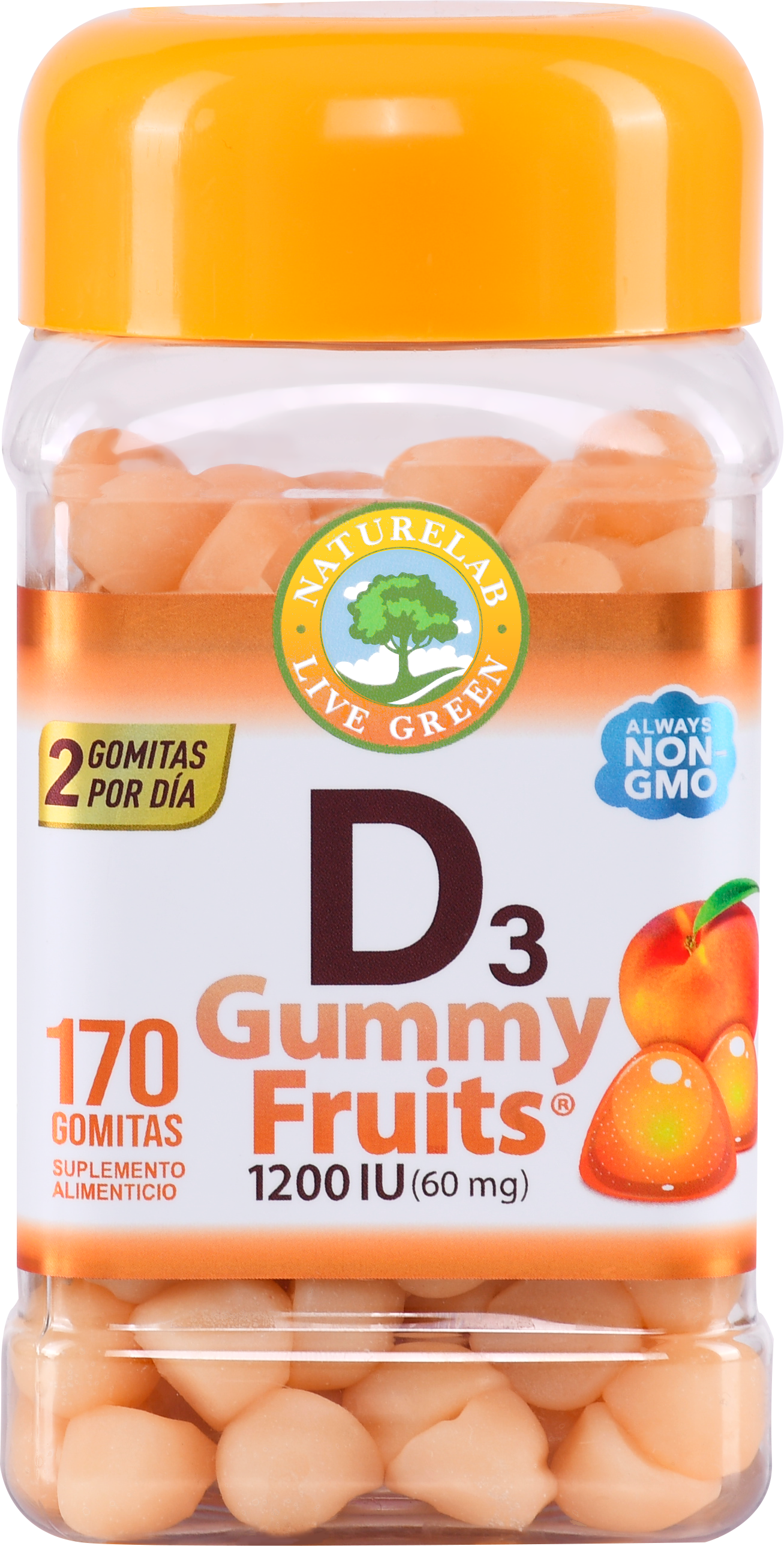 D3 Gummy Fruits® Naturelab® 170 Gomitas