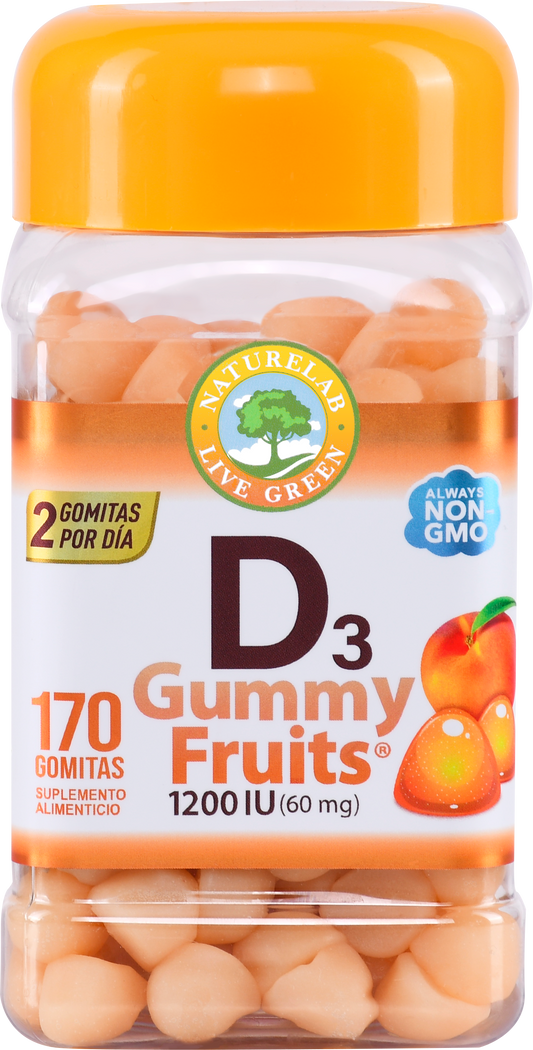 D3 Gummy Fruits® Naturelab® 170 Gomitas