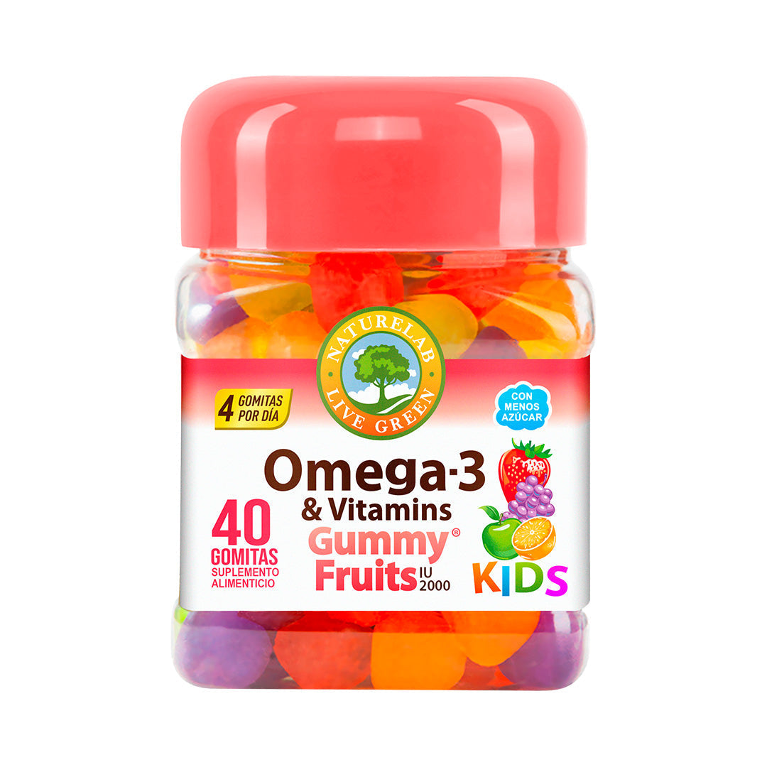 Omega-3 Vitaminas KIDS® Gummy Fruits® Naturelab® 40 Gomitas