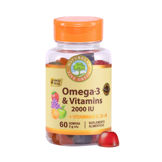 Omega-3 & Vitaminas 2000 UI® Naturelab® 60 Gomitas