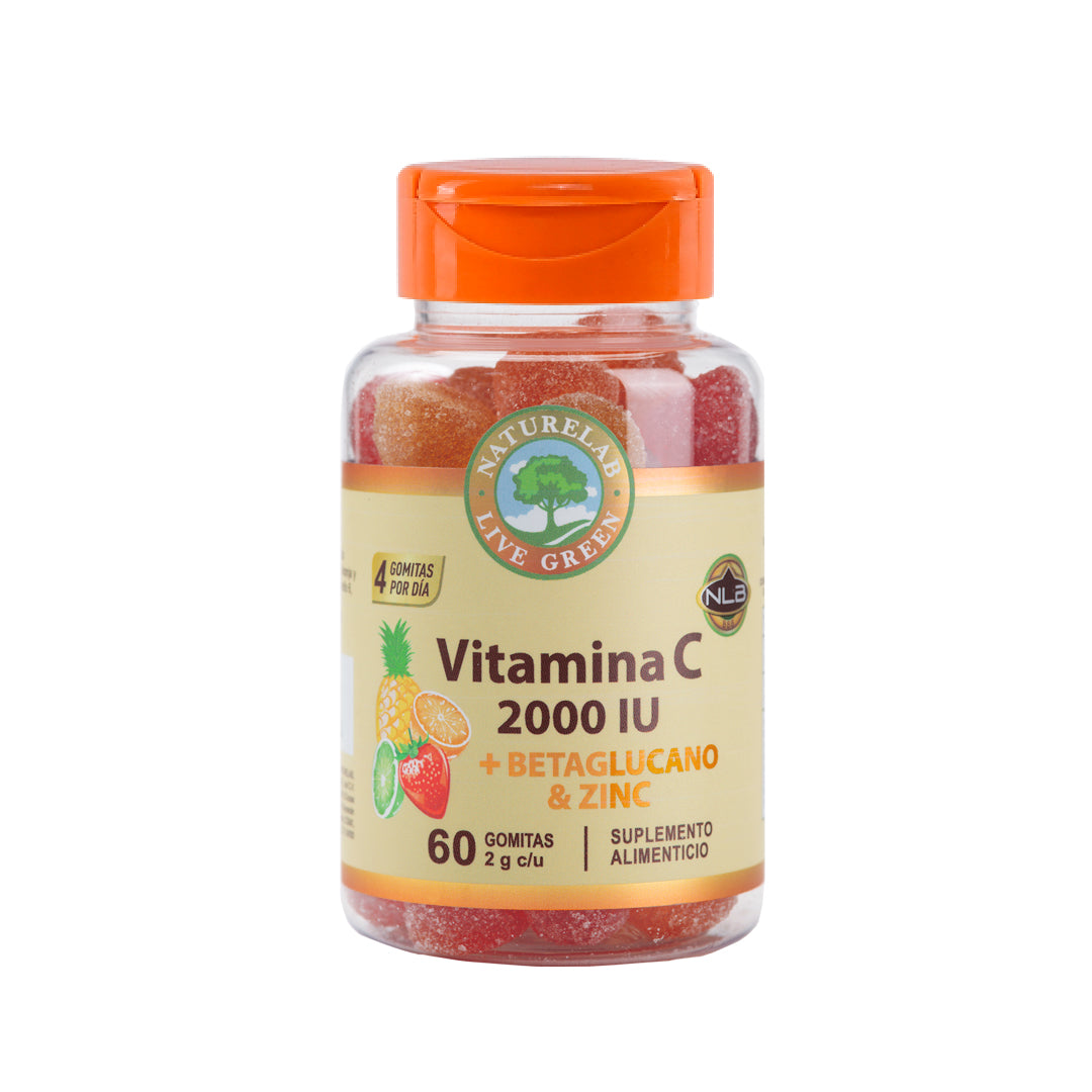 Vitamina C 2000 UI + Betaglucano & Zinc®  Naturelab® 60 Gomitas